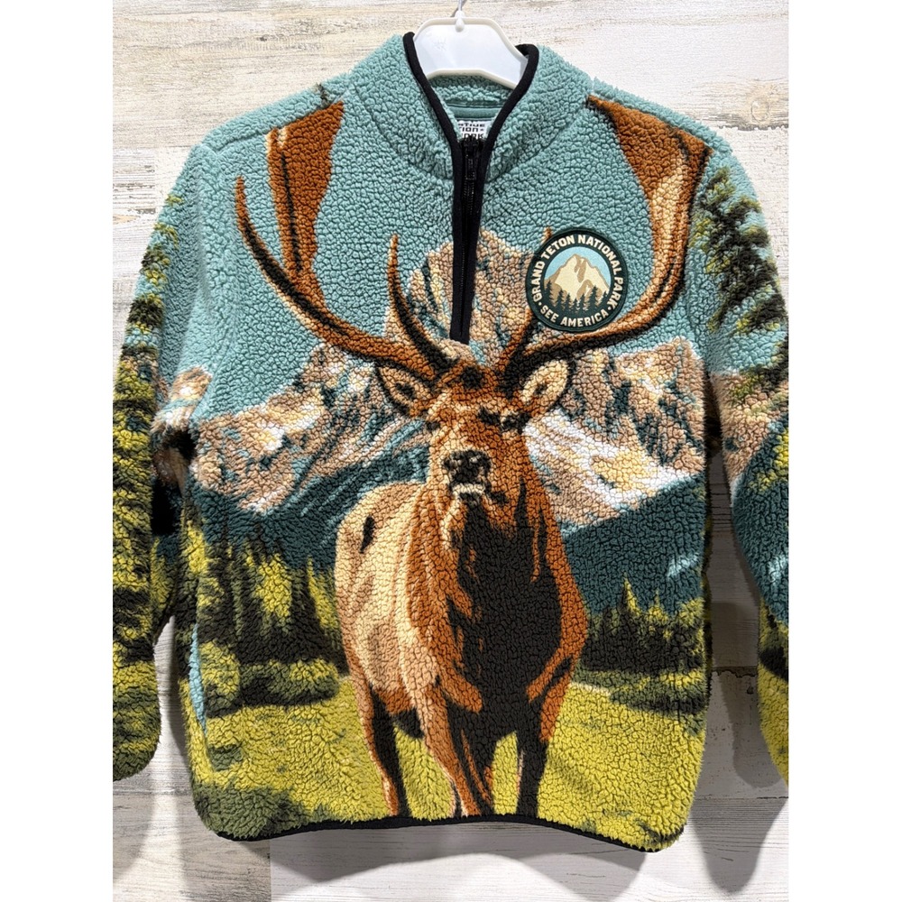 Creative Action Network Fleece Boys 8 Grand Teton Elk Gorpcore National Park